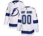Tampa Bay Lightning Customized White Road Hockey NHL Jersey