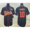 Kansas City Chiefs #10 Isiah Pacheco Black With Super Bowl LVII Patch Cool Base Stitched Baseball Jersey