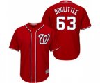 Washington Nationals #63 Sean Doolittle Replica Red Alternate 1 Cool Base Baseball Jersey