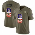 New York Giants #9 Riley Dixon Limited Olive USA Flag 2017 Salute to Service NFL Jersey