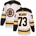 Boston Bruins #73 Charlie McAvoy Authentic White Away NHL Jersey