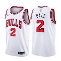 Chicago Bulls #2 Lonzo Ball White 2021 Nike Swingman Stitched Jersey