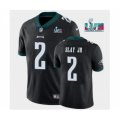 Philadelphia Eagles #2 Darius Slay JR Black Super Bowl LVII Patch Vapor Untouchable Limited Stitched Jersey