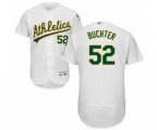 Oakland Athletics Ryan Buchter White Home Flex Base Authentic Collection Baseball Player Jersey