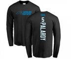 Carolina Panthers #5 Michael Palardy Black Backer Long Sleeve T-Shirt