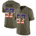 Indianapolis Colts #57 Jon Bostic Limited Olive USA Flag 2017 Salute to Service NFL Jersey