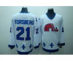 Quebec Nordiques #21 Peter Forsberg White CCM Throwback Stitched NHL Jersey