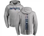 New England Patriots #24 Stephon Gilmore Ash Backer Pullover Hoodie