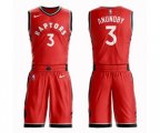 Toronto Raptors #3 OG Anunoby Swingman Red Basketball Suit Jersey - Icon Edition