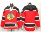 Chicago Blackhawks blank red pullover hooded