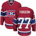 CCM Montreal Canadiens #77 Pierre Turgeon Premier Red Throwback NHL Jersey