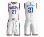 Oklahoma City Thunder #21 Andre Roberson Swingman White Basketball Suit Jersey - Association Edition