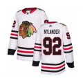 Chicago Blackhawks #92 Alexander Nylander Authentic White Away Hockey Jersey
