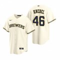 Nike Milwaukee Brewers #46 Corey Knebel Cream Home Stitched Baseball Jersey