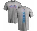 Oklahoma City Thunder #17 Dennis Schroder Ash Backer T-Shirt