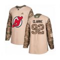 New Jersey Devils #92 Graeme Clarke Authentic Camo Veterans Day Practice Hockey Jersey