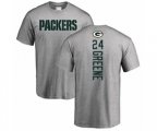 Green Bay Packers #24 Raven Greene Ash Backer T-Shirt