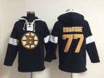 nhl jerseys boston bruins #77 bourque black-white[pullover hooded sweatshirt]