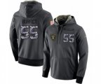 Oakland Raiders #55 Vontaze Burfict Stitched Black Anthracite Salute to Service Player Performance Hoodie