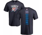 Oklahoma City Thunder #35 Kevin Durant Navy Blue Backer T-Shirt