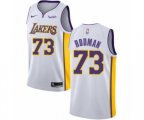 Los Angeles Lakers #73 Dennis Rodman Authentic White Basketball Jersey - Association Edition