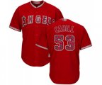 Los Angeles Angels of Anaheim #53 Trevor Cahill Authentic Red Team Logo Fashion Cool Base Baseball Jersey