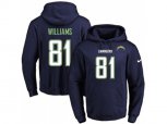 Los Angeles Chargers #81 Mike Williams Navy Blue Name & Number Pullover NFL Hoodie