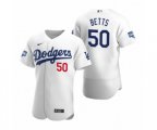 Los Angeles Dodgers Mookie Betts White 2020 World Series Champions Authentic Jersey