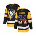 Pittsburgh Penguins #34 Nathan Legare Authentic Black USA Flag Fashion Hockey Jersey