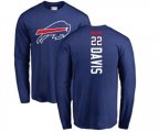 Buffalo Bills #22 Vontae Davis Royal Blue Backer Long Sleeve T-Shirt
