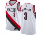 Portland Trail Blazers #3 C.J. McCollum Swingman White Home NBA Jersey - Association Edition
