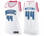 Women's Orlando Magic #44 Jason Williams Swingman White Pink Fashion Basketball Jersey