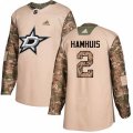 Dallas Stars #2 Dan Hamhuis Authentic Camo Veterans Day Practice NHL Jersey
