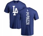 Los Angeles Dodgers #31 Mike Piazza Royal Blue Backer T-Shirt
