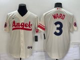 Los Angeles Angels #3 Taylor Ward Cream 2022 City Connect Cool Base Stitched Jersey