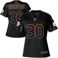 Women's Nike Pittsburgh Steelers #30 Daimion Stafford Game Black Fashion NFL Jersey