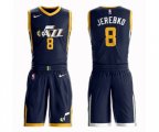 Utah Jazz #8 Jonas Jerebko Swingman Navy Blue Basketball Suit Jersey - Icon Edition