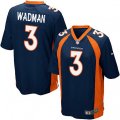 Denver Broncos #3 Colby Wadman Game Navy Blue Alternate NFL Jersey