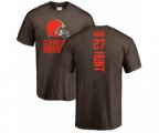 Cleveland Browns #27 Kareem Hunt Brown Backer T-Shirt