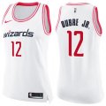 Women's Washington Wizards #12 Kelly Oubre Jr. Swingman White Pink Fashion NBA Jersey