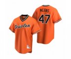 Baltimore Orioles #47 John Means Nike Orange Cooperstown Collection Alternate Jersey