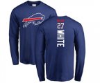 Buffalo Bills #27 Tre'Davious White Royal Blue Backer Long Sleeve T-Shirt
