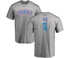 Oklahoma City Thunder #40 Shawn Kemp Ash Backer T-Shirt