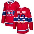 Montreal Canadiens #13 Peter Holland Authentic Red USA Flag Fashion NHL Jersey