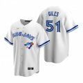 Nike Toronto Blue Jays #51 Ken Giles White Cooperstown Collection Home Stitched Baseball Jersey