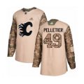 Calgary Flames #49 Jakob Pelletier Authentic Camo Veterans Day Practice Hockey Jersey