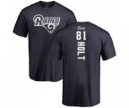 Los Angeles Rams #81 Torry Holt Navy Blue Backer T-Shirt