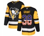 Adidas Pittsburgh Penguins #38 Derek Grant Authentic Black USA Flag Fashion NHL Jersey