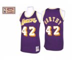 Los Angeles Lakers #42 James Worthy Authentic Purple Throwback Basketball Jersey