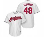 Cleveland Indians #48 Tyler Clippard Replica White Home Cool Base Baseball Jersey